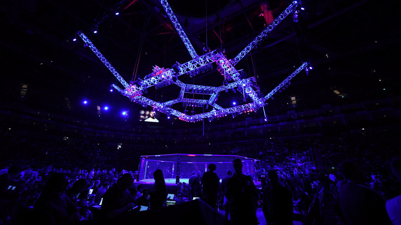 LONDON, ENGLAND - MARCH 16: A general view of the Octagon during the UFC Fight Night event at The O2 Arena on March 16, 2019 in London, England.
