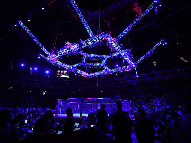 LONDON, ENGLAND - MARCH 16: A general view of the Octagon during the UFC Fight Night event at The O2 Arena on March 16, 2019 in London, England.