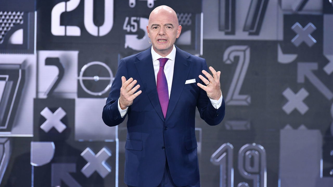 ZURICH, SWITZERLAND - JANUARY 17: FIFA President Gianni Infantino during the Best FIFA Football Awards 2021 on January 17, 2022 in Zurich, Switzerland.