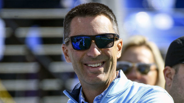 BALTIMORE, MD - OCTOBER 17: Los Angeles Chargers general manger Tom Telesco takes the field prior to the Los Angeles Charger game versus the Baltimore Ravens on October 17, 2021 at M&T Bank Stadium in Baltimore, MD.