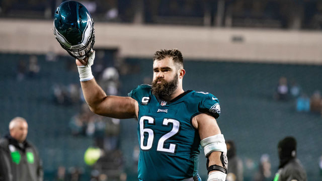 PHILADELPHIA, PA - DECEMBER 21: Philadelphia Eagles center Jason Kelce (62) after the National Football League game between the Washington Football Team and Philadelphia Eagles on Tuesday, December 21, 2021 at Lincoln Financial Field in Philadelphia, PA
