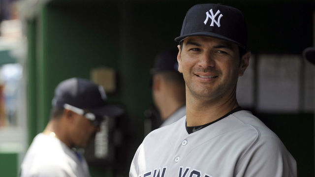 WASHINGTON, DC - JUNE 16, 2012: Thirdbaseman Eric Chavez #12 of the New York Yankees awaits the start of an interleague game on June 16, 2012 against the Washington Nationals at Nationals Park in Washington, DC. (Photo by: Dave Gillum/Diamond Images/Getty Images)