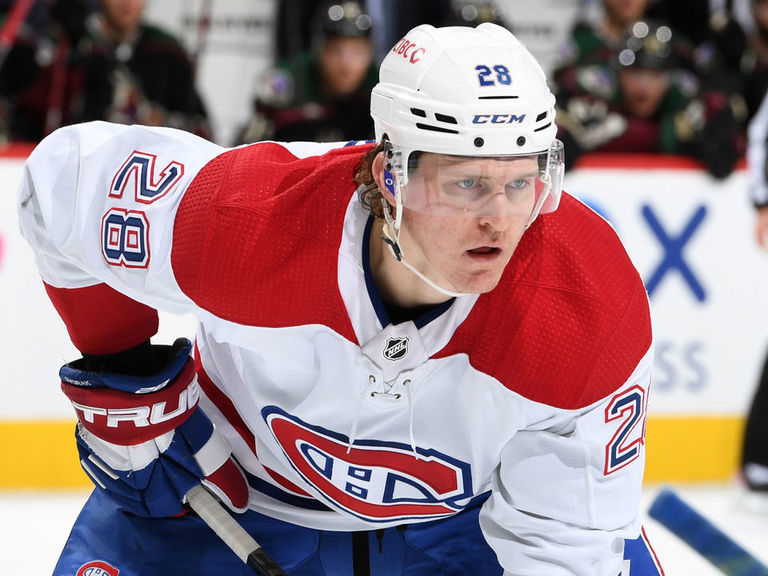 Canadiens' Dvorak unable to return after Spurgeon's blindside hit