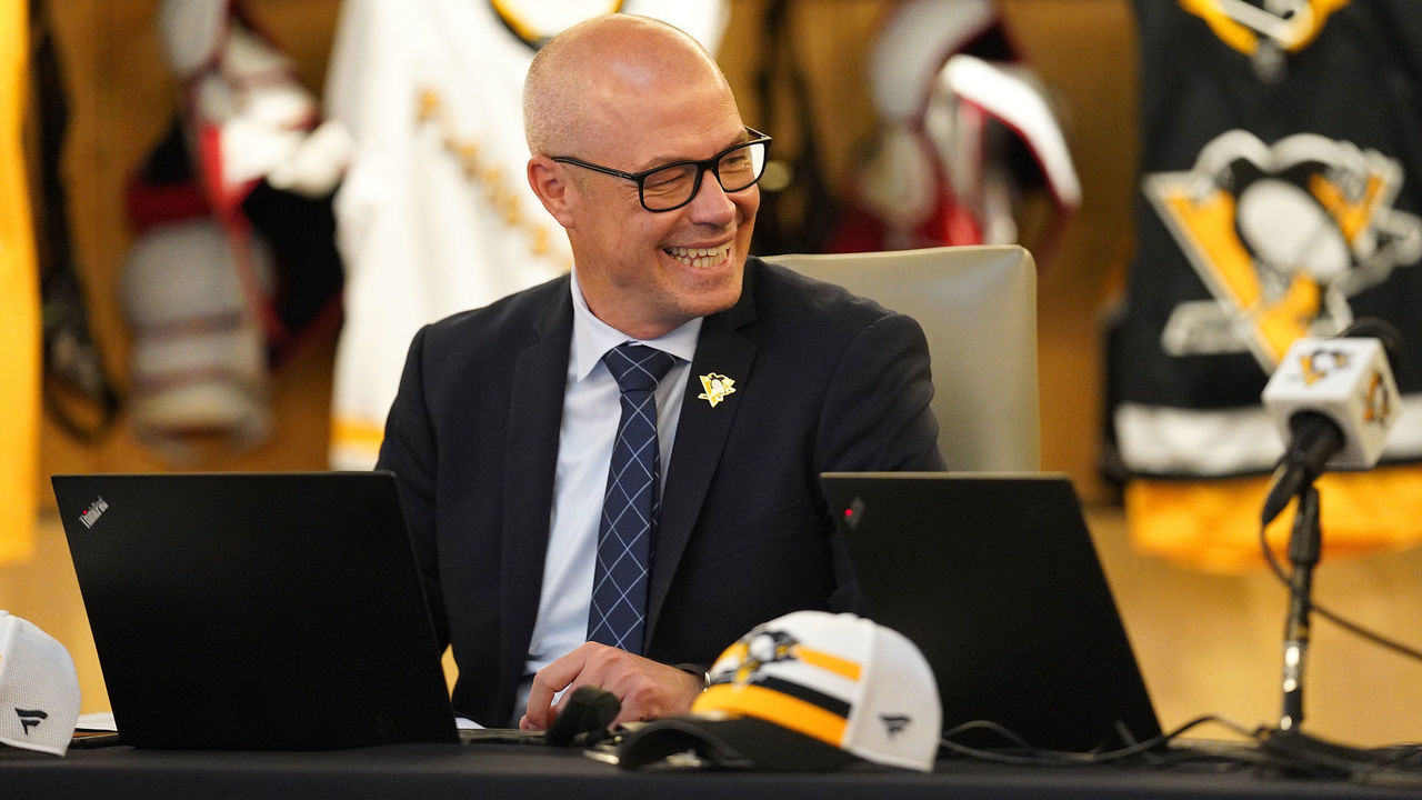 PITTSBURGH, PA - JULY 24: Assistan General Manager Patrik Allvin attend rounds 2-7 of the 2021 NHL Entry Draft at PPG Paints Arena on July 24, 2021 in Pittsburgh, Pennsylvania.
