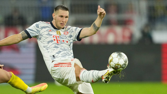 DORTMUND, GERMANY - AUGUST 17: (BILD ZEITUNG OUT) Niklas Suele of Bayern Muenchen controls the ball during the Supercup 2021 match between Borussia Dortmund and FC Bayern Muenchen at Signal Iduna Park on August 17, 2021 in Dortmund, Germany.