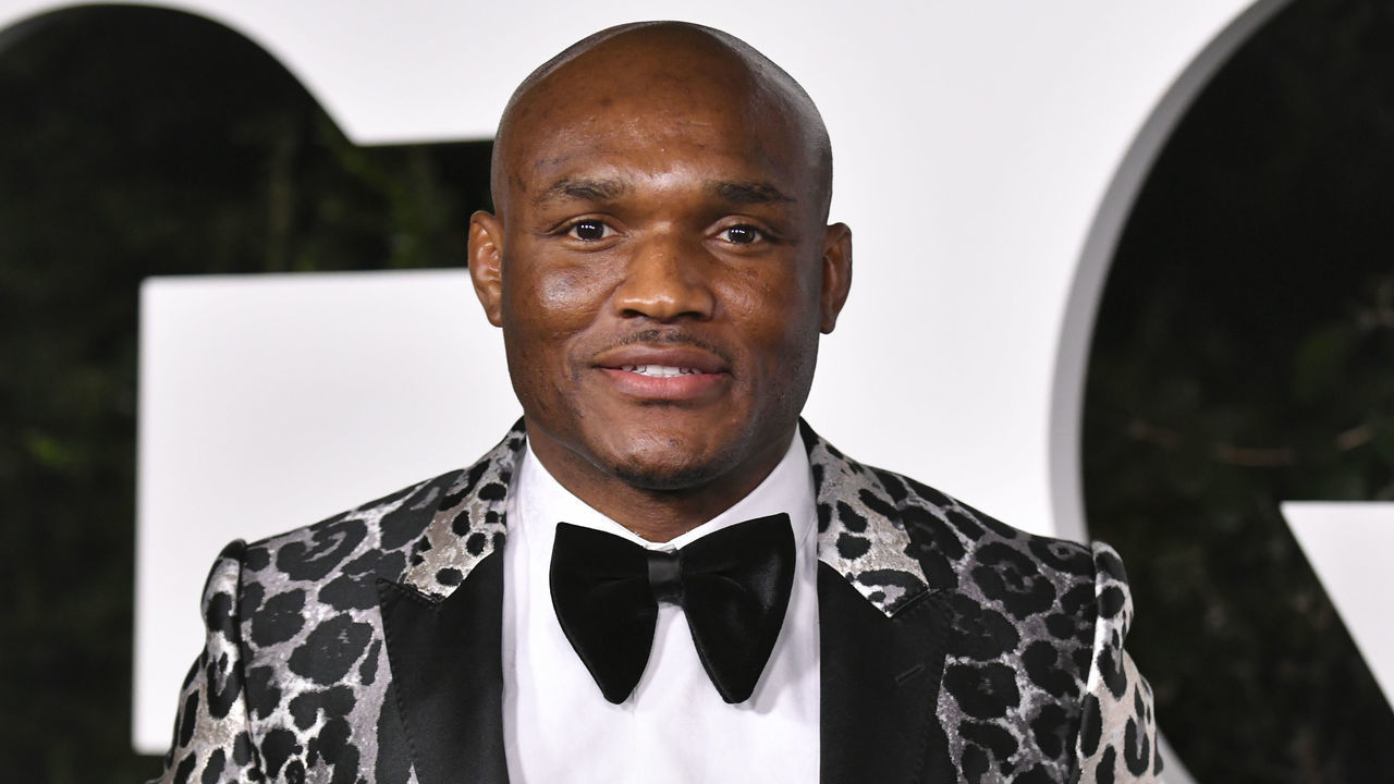 WEST HOLLYWOOD, CALIFORNIA - NOVEMBER 18: Kamaru Usman attends the GQ Men of the Year Celebration at The West Hollywood EDITION on November 18, 2021 in West Hollywood, California.