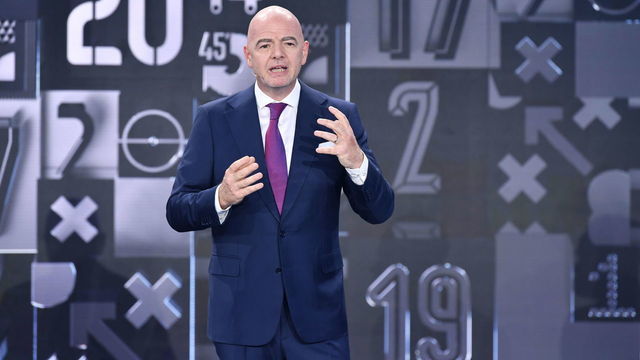 ZURICH, SWITZERLAND - JANUARY 17: FIFA President Gianni Infantino during the Best FIFA Football Awards 2021 on January 17, 2022 in Zurich, Switzerland.