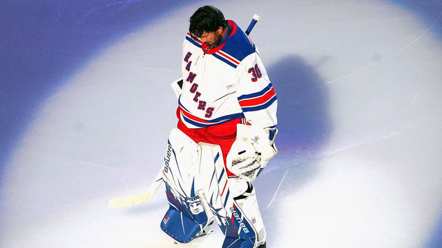 TORONTO, ONTARIO - AUGUST 01: Henrik Lundqvist #30 of the New York Rangers prepares to start in the nets against the Carolina Hurricanes in Game One of the Eastern Conference Qualification Round prior to the 2020 NHL Stanley Cup Playoffs at Scotiabank Arena on August 1, 2020 in Toronto, Ontario, Canada.