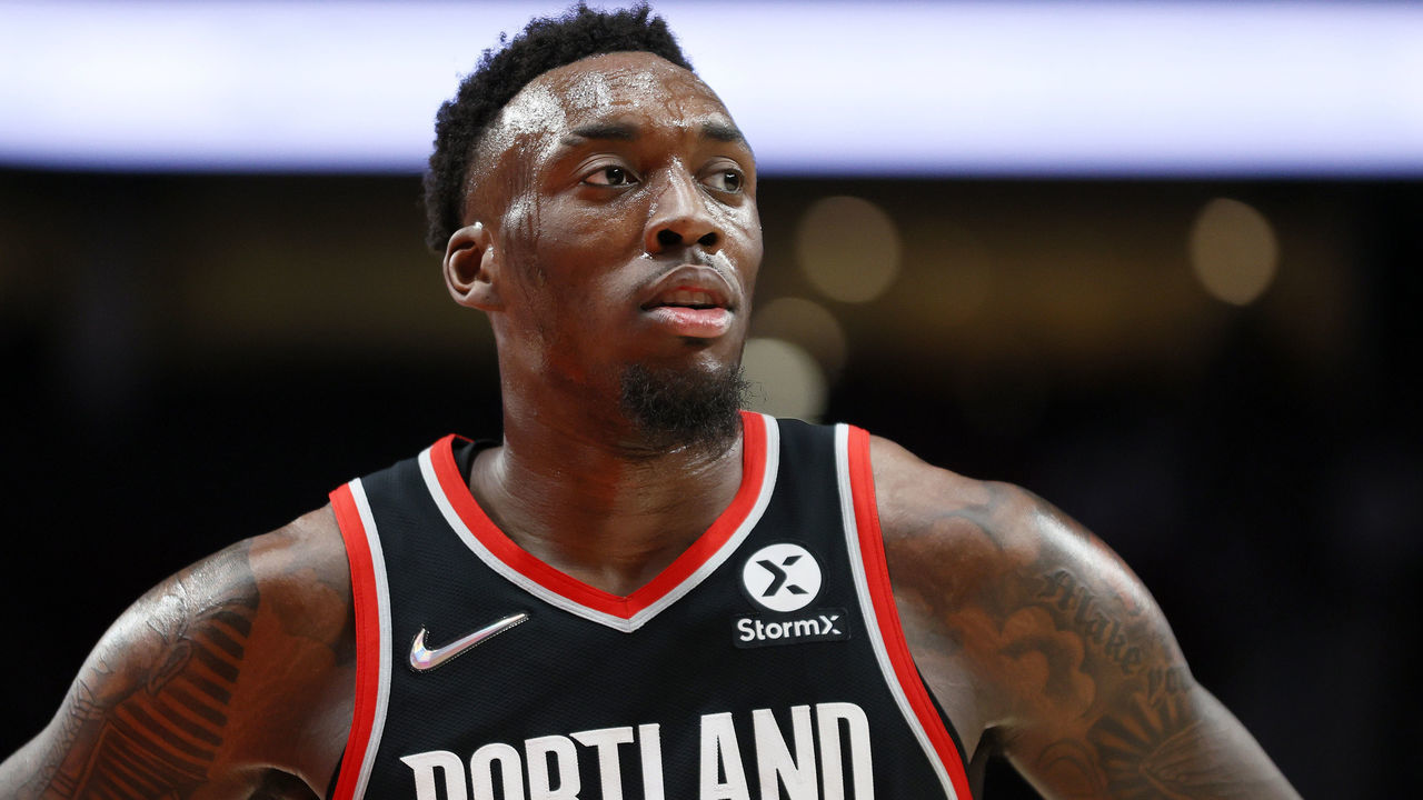 PORTLAND, OREGON - JANUARY 25: Nassir Little #9 of the Portland Trail Blazers looks on against the Minnesota Timberwolves during the second half at Moda Center on January 25, 2022 in Portland, Oregon. NOTE TO USER: User expressly acknowledges and agrees that, by downloading and/or using this photograph, User is consenting to the terms and conditions of the Getty Images License Agreement.
