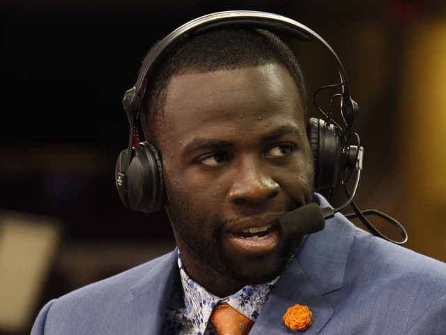 CLEVELAND, OH - JUNE 11: Draymond Green #23 of the Golden State Warriors appears on NBA TV after Game Four of the 2015 NBA Finals between the Cleveland Cavaliers and the Golden State Warriors on June 11, 2015 at Quicken Loans Arena in Cleveland. Ohio. Mandatory Copyright Notice: Copyright 2015 NBAE