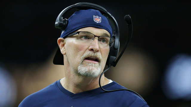 NEW ORLEANS, LOUISIANA - DECEMBER 02: Interim head coach Dan Quinn of the Dallas Cowboys reacts during the second quarter of the game against the New Orleans Saints at Caesars Superdome on December 02, 2021 in New Orleans, Louisiana.