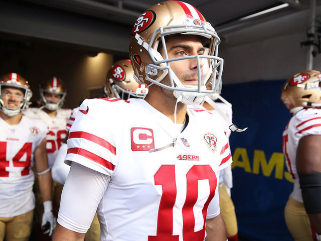 NFC Championship: 49ers' Jimmy Garoppolo 'wishes he had a helmet