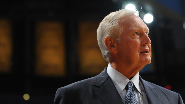 LOS ANGELES, CA - APRIL 6: NBA legend Jerry West looks on at halftime of a game between the Houston Rockets and the Los Angeles Lakers at Staples Center on April 6, 2012 in Los Angeles, California. NOTE TO USER: User expressly acknowledges and agrees that, by downloading and/or using this Photograph, user is consenting to the terms and conditions of the Getty Images License Agreement. Mandatory Copyright Notice: Copyright 2012 NBAE