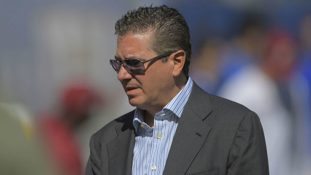EAST RUTHERFORD, NJ - SEPTEMBER 29: Redskins owner Dan Snyder before a game between the New York Giants and the Washington Redskins in East Rutherford, NJ on September 29, 2019 .