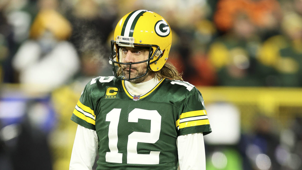 Football: NFL Playoffs: Green Bay Packers QB Aaron Rodgers (12) during game vs San Francisco 49ers at Lambeau Field. Green Bay, WI 1/22/2022 CREDIT: Jeff Haynes