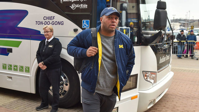 ANN ARBOR, MICHIGAN - NOVEMBER 30: Offensive Coordinator Josh Gattis of the Michigan Wolverines arrives before a college football game against the Ohio State Buckeyes at Michigan Stadium on November 30, 2019 in Ann Arbor, MI.