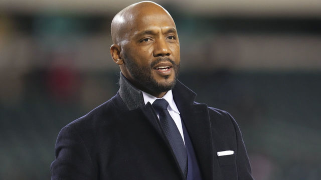 PHILADELPHIA, PA - JANUARY 08: ESPN Monday Night Football announcer Louis Riddick looks on prior to the game between the Dallas Cowboys and Philadelphia Eagles at Lincoln Financial Field on January 8, 2022 in Philadelphia, Pennsylvania.