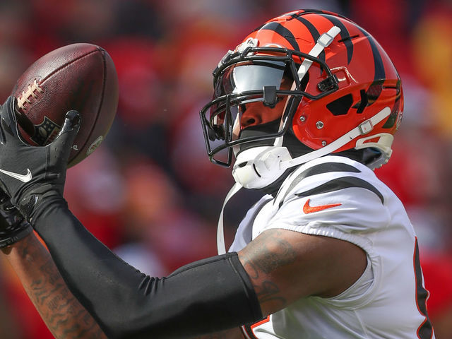 Cincinnati Bengals wide receiver Tee Higgins after the AFC News Photo -  Getty Images