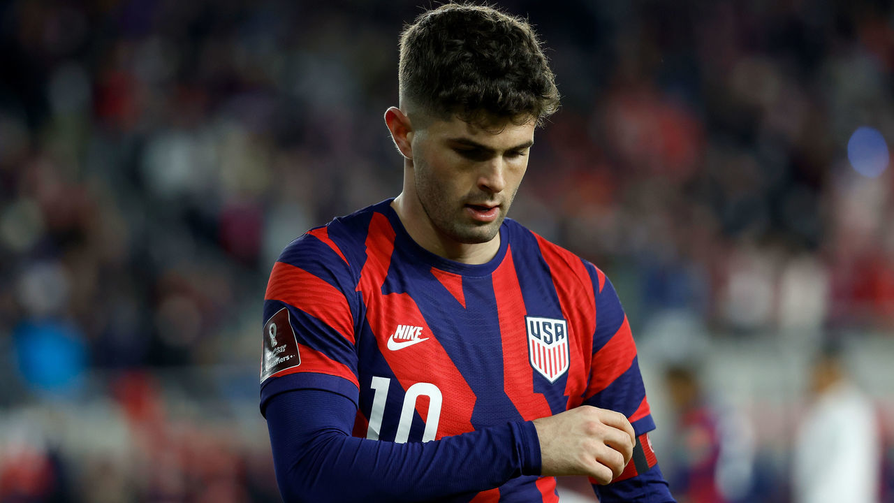 COLUMBUS, OH - JANUARY 27: Christian Pulisic #10 of the United States walks over to take a corner kick during the World Cup qualifying game against El Salvador at Lower.com Field on January 27, 2022 in Columbus, Ohio.
