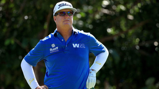 PLAYA DEL CARMEN, MEXICO - NOVEMBER 05: Charley Hoffman of the United States looks on from the seventh tee during the second round of the World Wide Technology Championship at Mayakoba on El Camaleon golf course on November 05, 2021 in Playa del Carmen, Mexico.