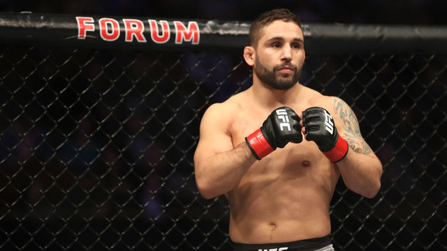 INGLEWOOD, CA - DECEMBER 29: Chad Mendes stands in his corner prior to his featherweight bout against Alexander Volkanovski of Australia during the UFC 232 event inside The Forum on December 29, 2018 in Inglewood, California.