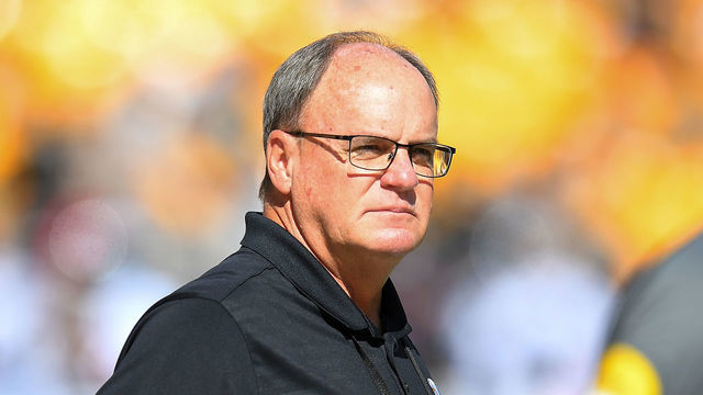 PITTSBURGH, PA - OCTOBER 10: General manager Kevin Colbert of the Pittsburgh Steelers looks on during the game against the Denver Broncos at Heinz Field on October 10, 2021 in Pittsburgh, Pennsylvania.