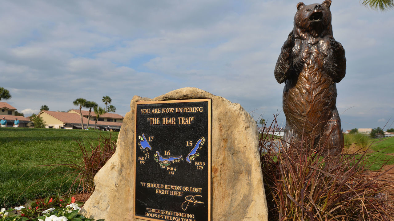PALM BEACH GARDENS, FL - FEBRUARY 27: A sign displays the Bear Trap during the first round of The Honda Classic at PGA National Resort and Spa on February 27, 2014 in Palm Beach Gardens, Florida.