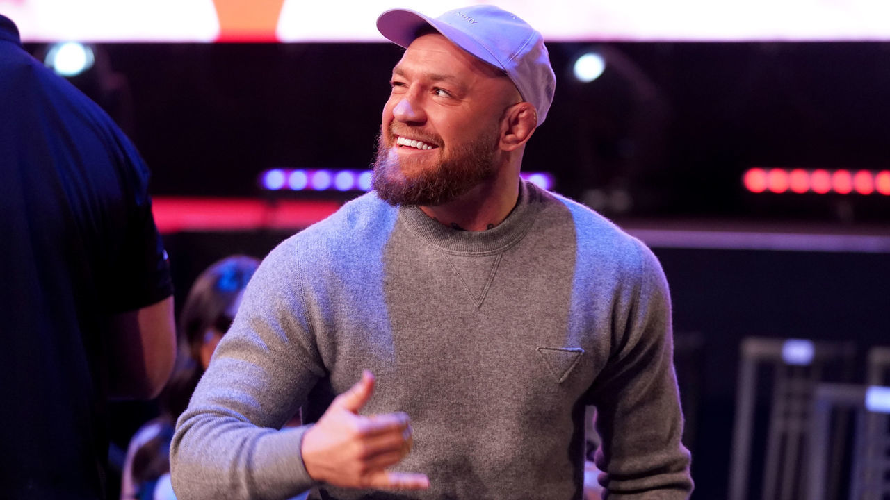 Conor McGregor ringside at 3Arena, Dublin. Picture date: Friday February 25, 2022.