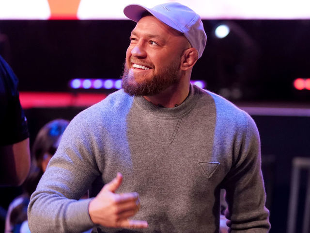 Conor McGregor ringside at 3Arena, Dublin. Picture date: Friday February 25, 2022.