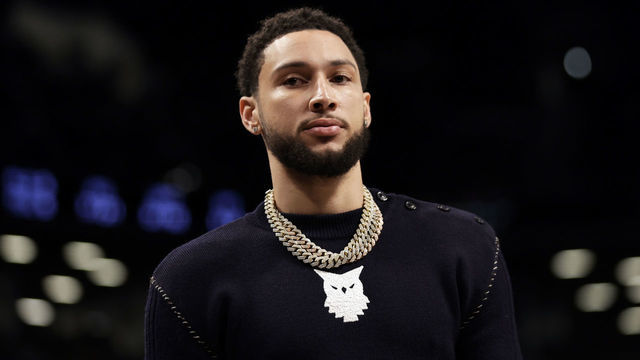 NEW YORK, NEW YORK - FEBRUARY 24: Ben Simmons #10 of the Brooklyn Nets looks on during the first half against the Boston Celtics at Barclays Center on February 24, 2022 in New York City.