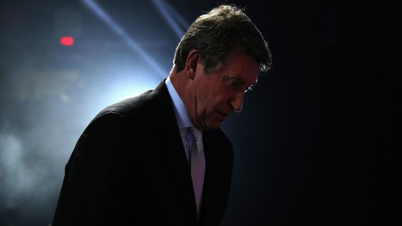 VANCOUVER, BRITISH COLUMBIA - JUNE 21: Former NHL player Wayne Gretzky of the Edmonton Oilers walks onstage during the first round of the 2019 NHL Draft at Rogers Arena on June 21, 2019 in Vancouver, Canada.