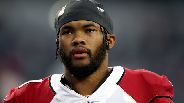 INGLEWOOD, CALIFORNIA - JANUARY 17: Kyler Murray #1 of the Arizona Cardinals looks on before the game against the Los Angeles Rams in the NFC Wild Card Playoff game at SoFi Stadium on January 17, 2022 in Inglewood, California.