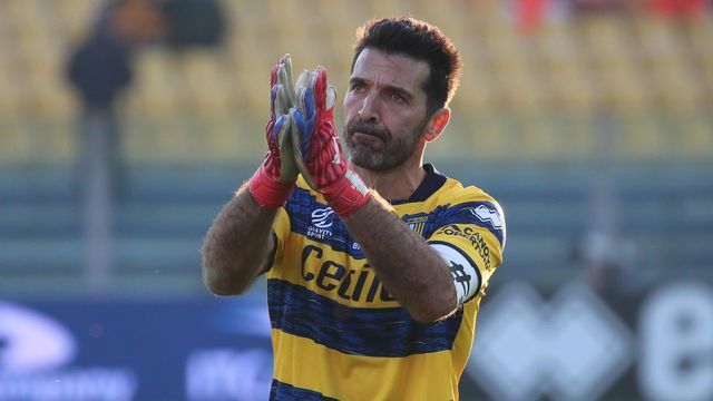 Gianluigi Buffon of PARMA CALCIO reaction during the Serie B match between Parma Calcio and Crotone FC at Ennio Tardini on January 30, 2022 in Parma, Italy.