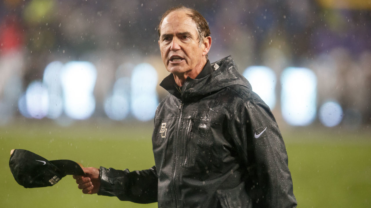 27 November 2015: Baylor Bears head coach Art Briles during the Big 12 college football game between the TCU Horned Frogs and the Baylor Bears at Amon G. Carter Stadium in Fort Worth, Texas. TCU won the game 28-21 in overtime.