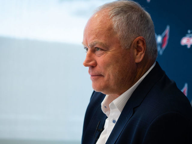 ARLINGTON, VIRGINIA - JULY 24: General Manager Brian MacLellan of the Washington Capitals attends rounds 2-7 of the 2021 NHL Entry Draft at MedStar Capitals Iceplex on July 24, 2021 in Arlington, Virginia.