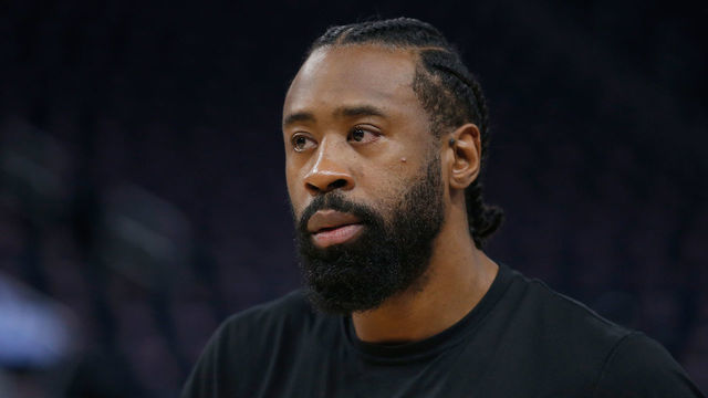 SAN FRANCISCO, CALIFORNIA - FEBRUARY 12: DeAndre Jordan #10 of the Los Angeles Lakers warms up before the game against the Golden State Warriors at Chase Center on February 12, 2022 in San Francisco, California. NOTE TO USER: User expressly acknowledges and agrees that, by downloading and/or using this photograph, User is consenting to the terms and conditions of the Getty Images License Agreement.