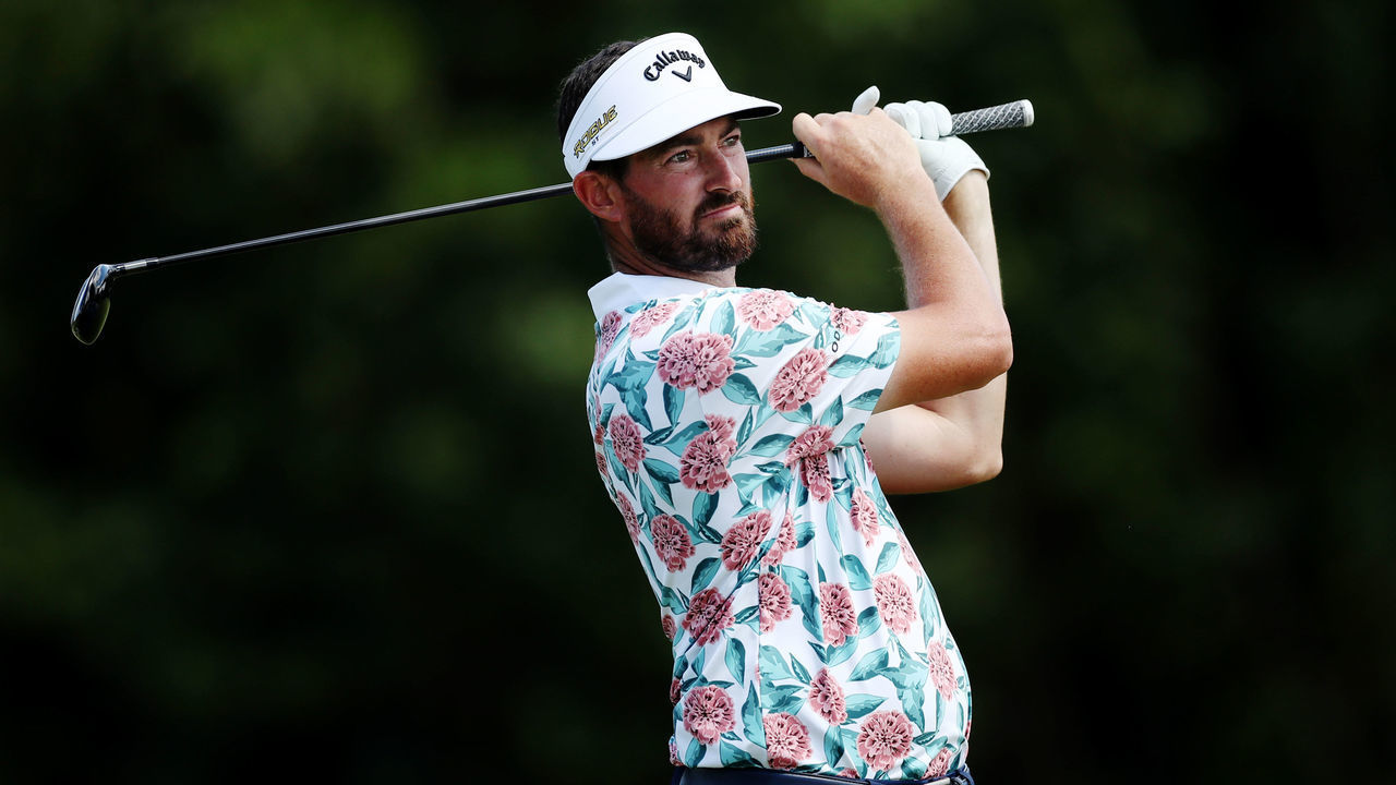 RIO GRANDE, PUERTO RICO - MARCH 03: Chase Seiffert plays his shot on the 18th hole during the first round of the Puerto Rico Open at Grand Reserve Golf Club on March 03, 2022 in Rio Grande, .
