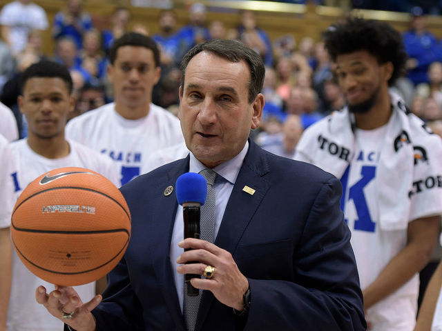 Coach K doesn't plan to attend Duke games next season 