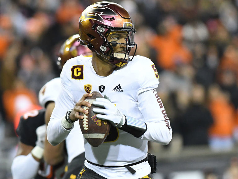 Arizona State quarterback Jayden Daniels enters college football