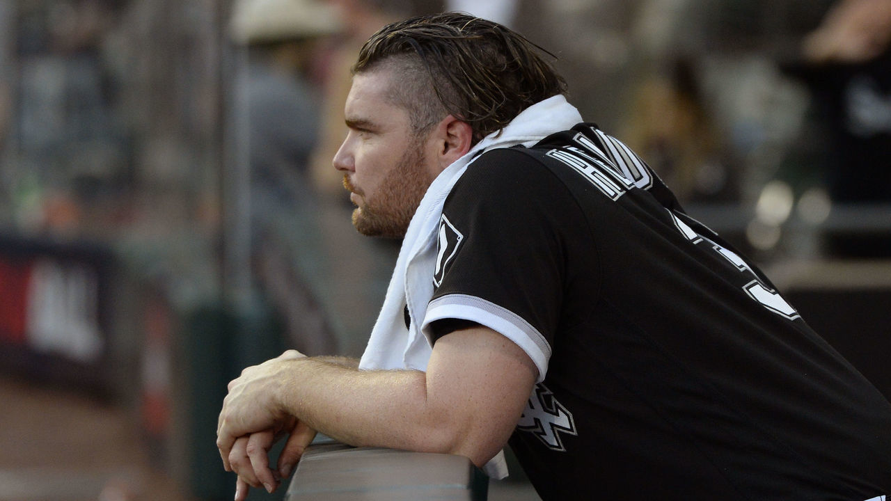 CHICAGO - OCTOBER 12: Liam Hendriks #31 of the Chicago White Sox looks on after the final out of Game Four of the American League Division Series against the Houston Astros on October 12, 2021 at Guaranteed Rate Field in Chicago, Illinois. The Astros advanced to the American League Championship Series versus the Boston Red Sox.