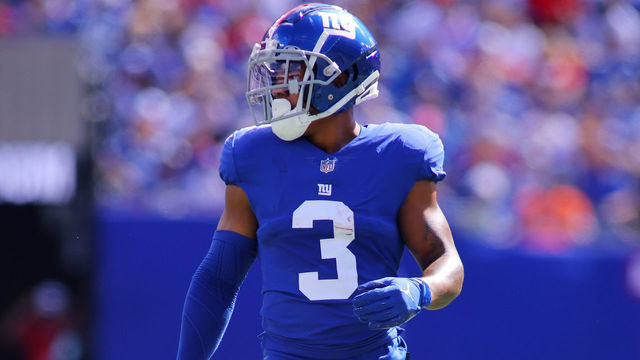 EAST RUTHERFORD, NEW JERSEY - SEPTEMBER 26: (NEW YORK DAILIES OUT) Sterling Shepard #3 of the New York Giants in action against the Atlanta Falcons at MetLife Stadium on September 26, 2021 in East Rutherford, New Jersey.Atlanta Falcons defeated the New York Giants 17-14.