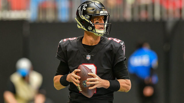 ATLANTA, GA DECEMBER 26: Atlanta quarterback Matt Ryan (2) drops back to pass during the NFL game between the Detroit Lions and the Atlanta Falcons on December 26th, 2021 at Mercedes-Benz Stadium in Atlanta, GA.