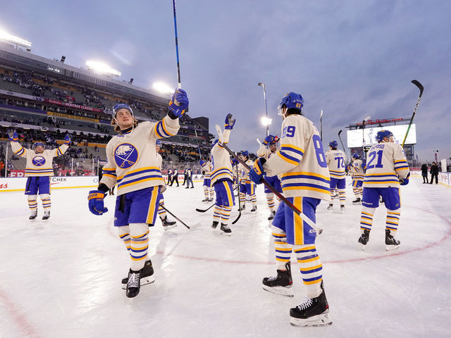 Fans of the Buffalo Sabres attend the 2022 Tim Hortons NHL