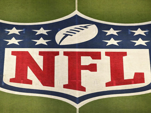 Football: Super Bowl LVI: Aerial view of NFL logo on field before Los Angeles Rams vs Cincinnati Bengals game at SoFi Stadium. Inglewood, CA 2/13/2022 CREDIT: Kohjiro Kinno