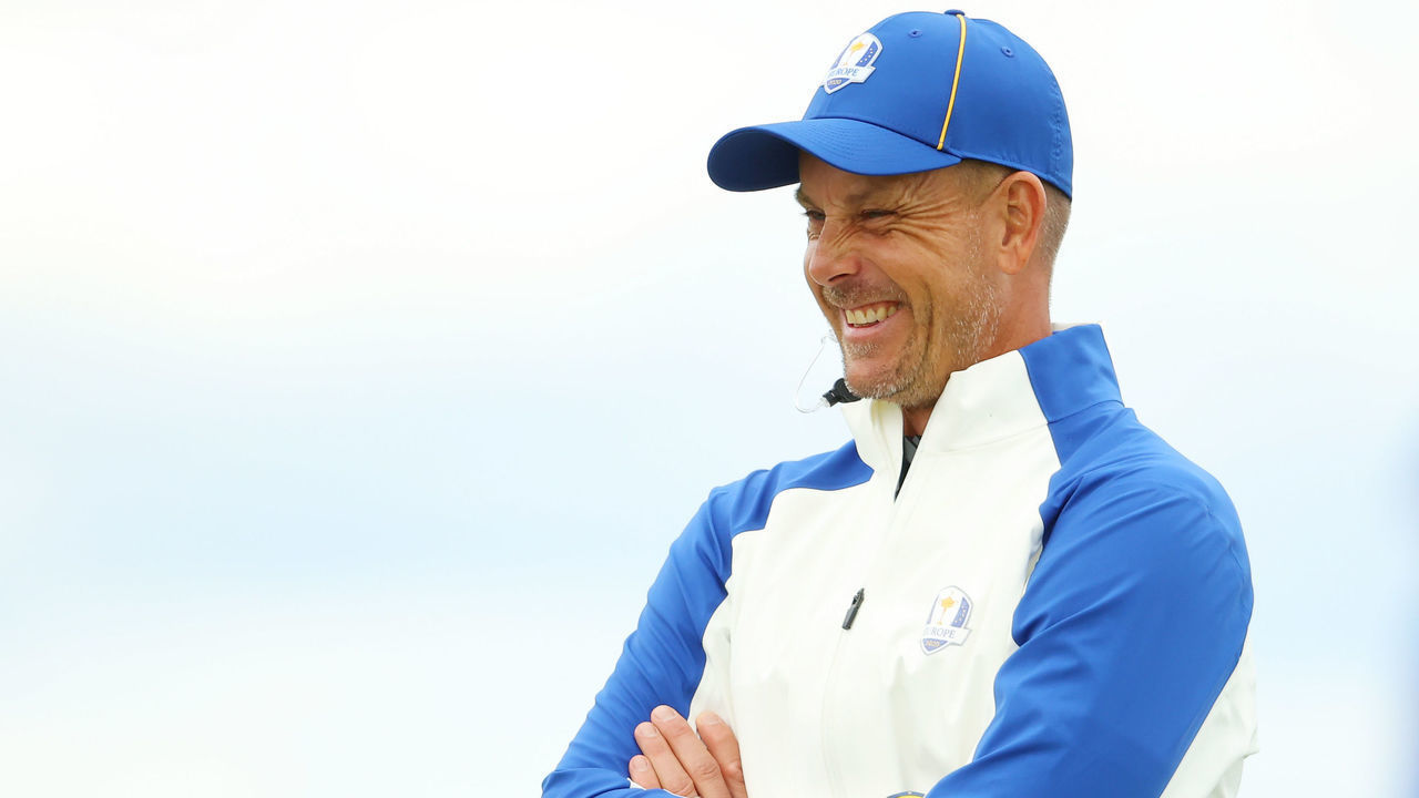KOHLER, WISCONSIN - SEPTEMBER 21: Vice-captain Henrik Stenson of Sweden and team Europe looks on prior to the 43rd Ryder Cup at Whistling Straits on September 21, 2021 in Kohler, Wisconsin.