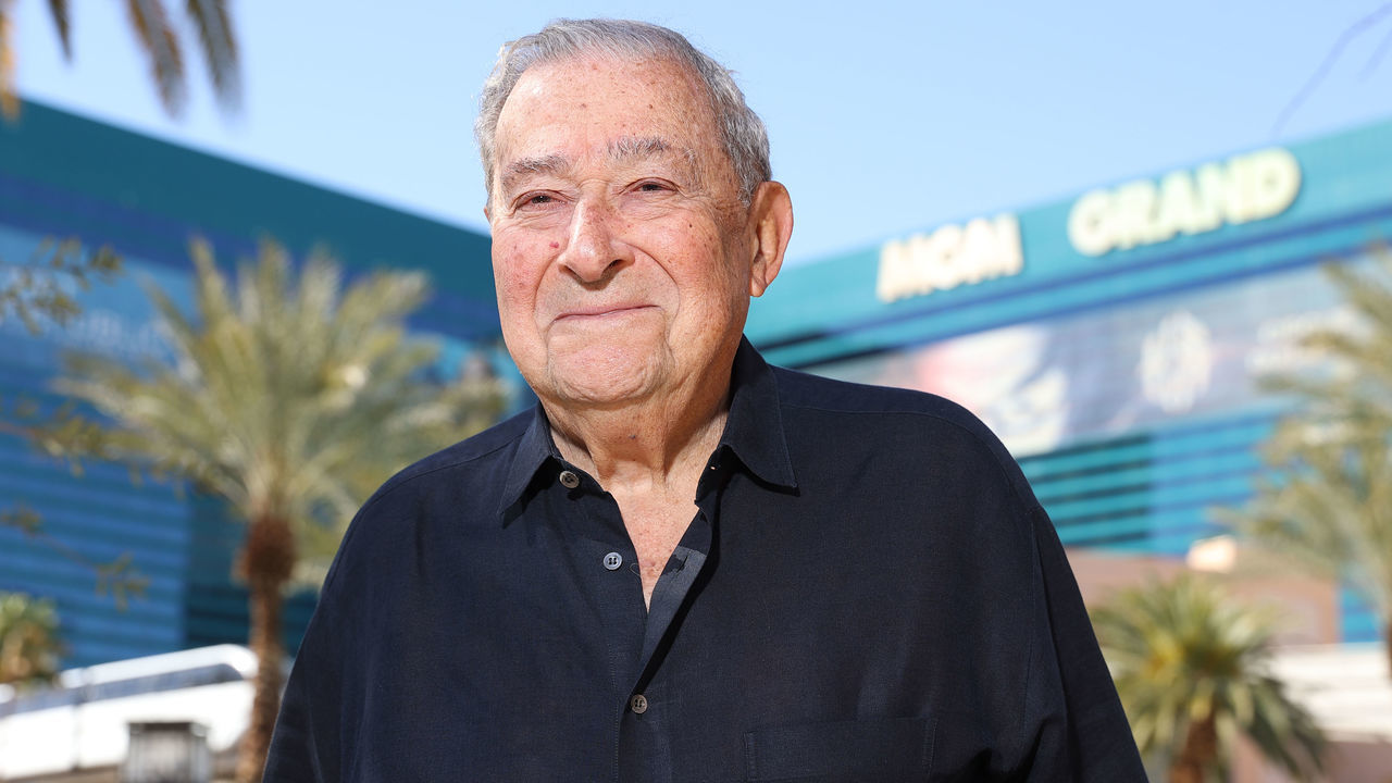 LAS VEGAS, NEVADA - MARCH 09: Top Rank Boxings promoter Bob Arum poses ahead of the fight between Oscar Valdez and Shakur Stevenson for the WBC and WBO super featherweight championship at The MGM Grand Garden Arena on March 09, 2022 in Las Vegas, Nevada.