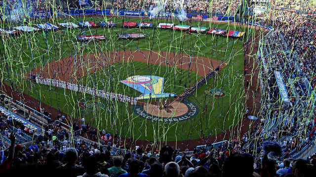 LOS ANGELES, CA - MARCH 22: General view of Dodger Stadium for the final game of the 2017 World Baseball Classic between Puerto Rico and the United States March 22, 2017 in Los Angeles, California.