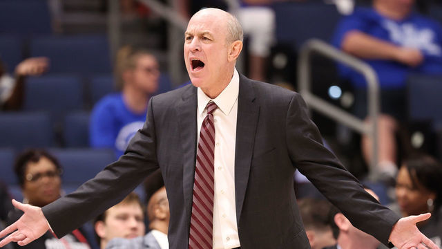 TAMPA, FLORIDA - MARCH 11: Head coach Ben Howland of the Mississippi State Bulldogs reacts during the first half against the Tennessee Volunteers in the Quarterfinal game of the SEC Men's Basketball Tournament at Amalie Arena on March 11, 2022 in Tampa, Florida.