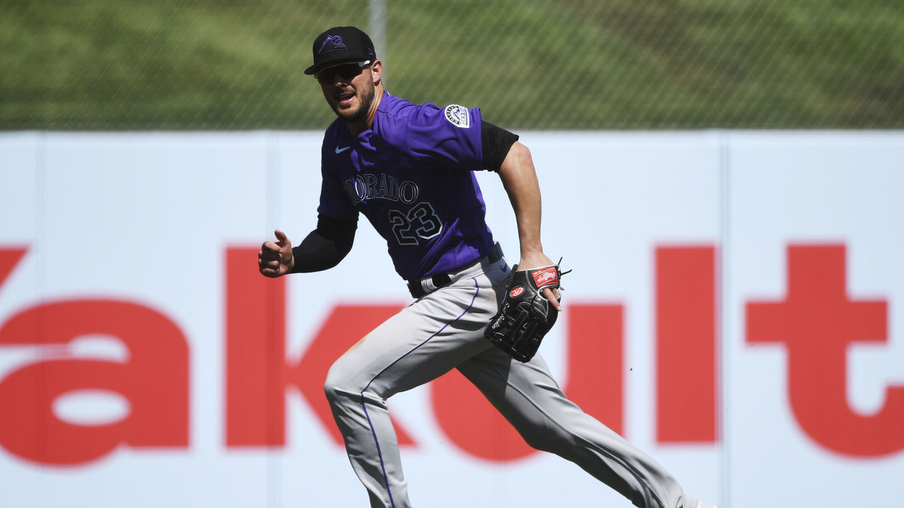 Nick Ahmed and Kole Calhoun by Christian Petersen