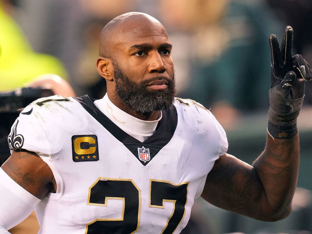 PHILADELPHIA, PENNSYLVANIA - NOVEMBER 21: Malcolm Jenkins #27 of the New Orleans Saints signals to the crowd as he runs off the field following the 40-29 loss to the Philadelphia Eagles at Lincoln Financial Field on November 21, 2021 in Philadelphia, Pennsylvania.